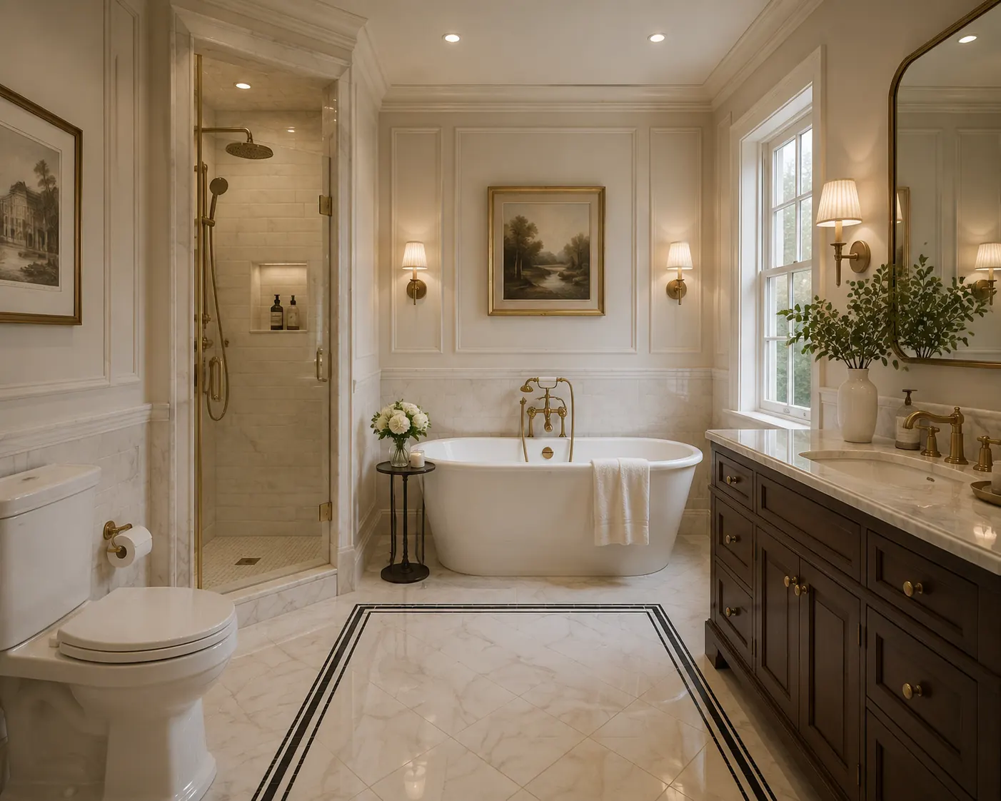 AI-generated Timeless Classic bathroom concept